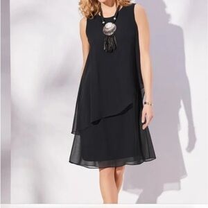 Soft Surroundings Ocean Drive Asymmetrical Tiered Cocktail Dress Size M
